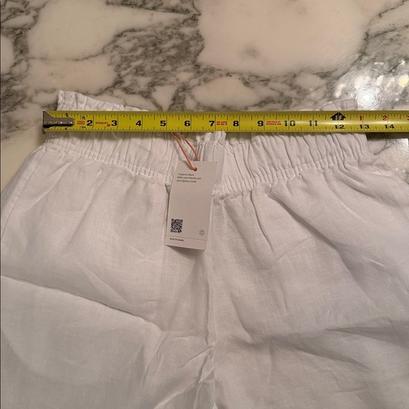 NWT Quince 100% European Linen High Waisted White  Shorts Sz XS - Picture 11 of 12